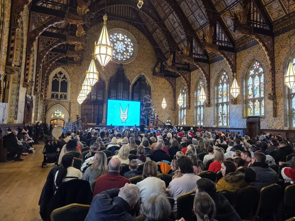 Photograph shared by The KNDS Fairey Band with its update, “Some pictures from our last concert of the year at the stunning Rochdale Town Hall on…”.