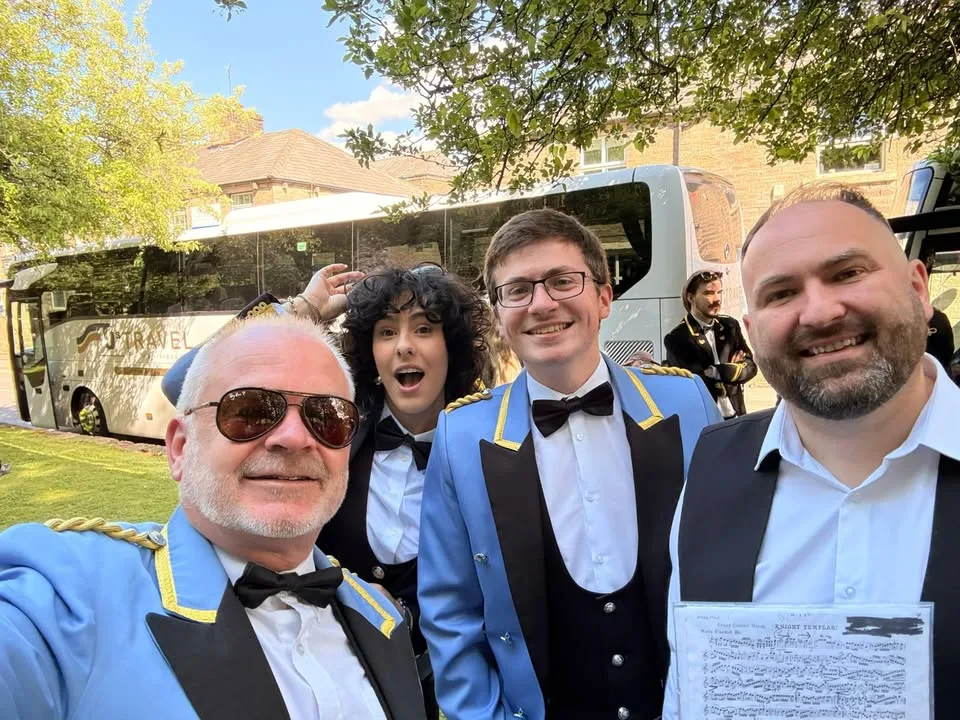 Photograph shared by The KNDS Fairey Band with its update, “Fairey Return to Tameside”.