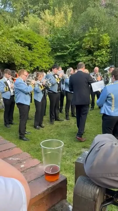 Photograph shared by The KNDS Fairey Band with its update, “Fairey Return to Tameside”.