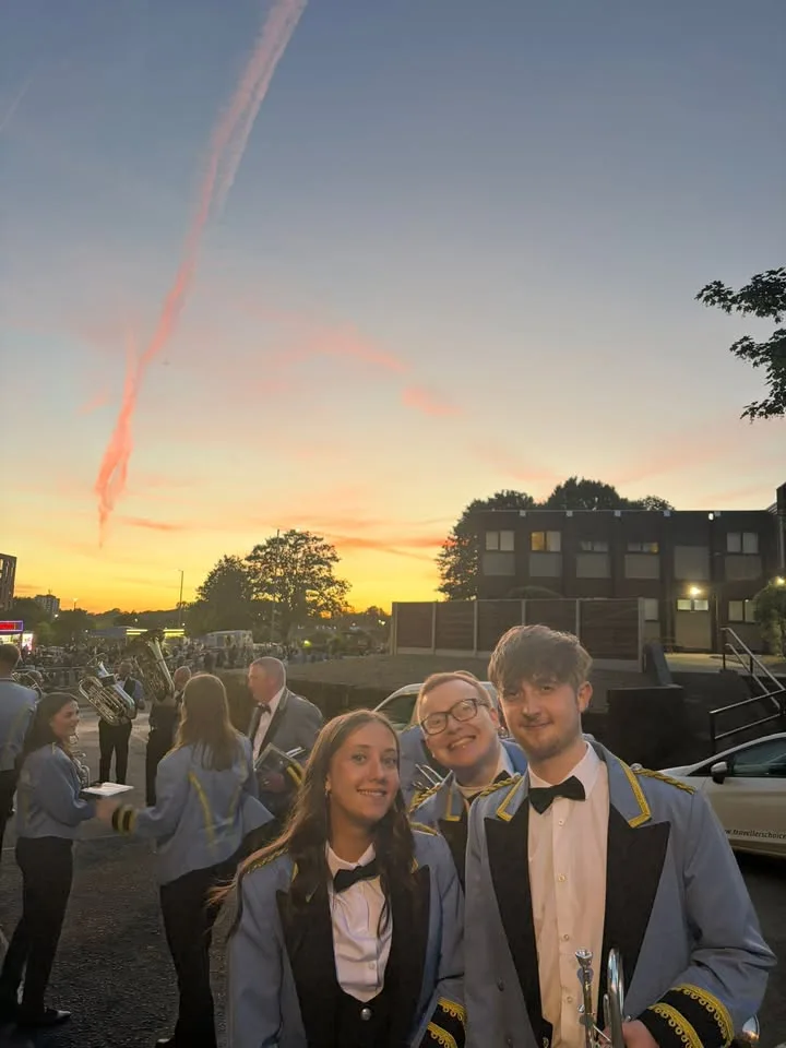Photograph shared by The KNDS Fairey Band with its update, “Fairey Return to Tameside”.